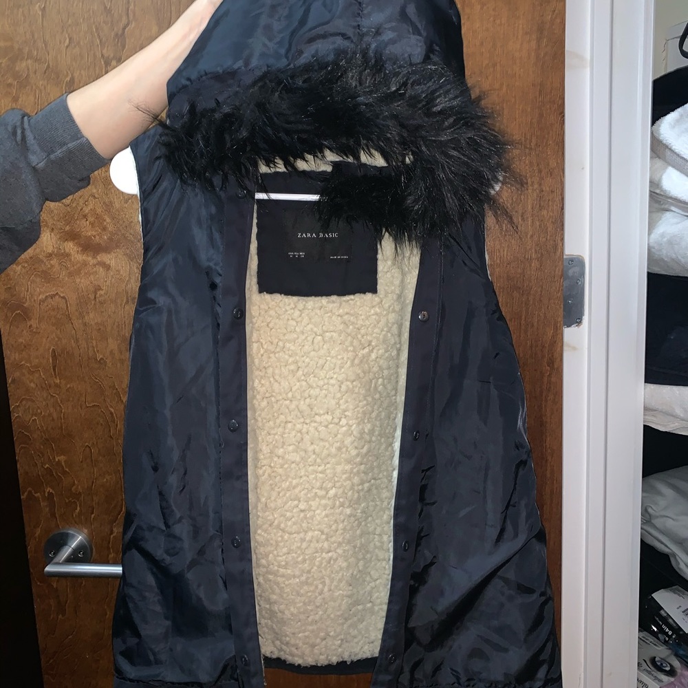 Zara Basic Pea Coat With Removable Wool Vest - image 6